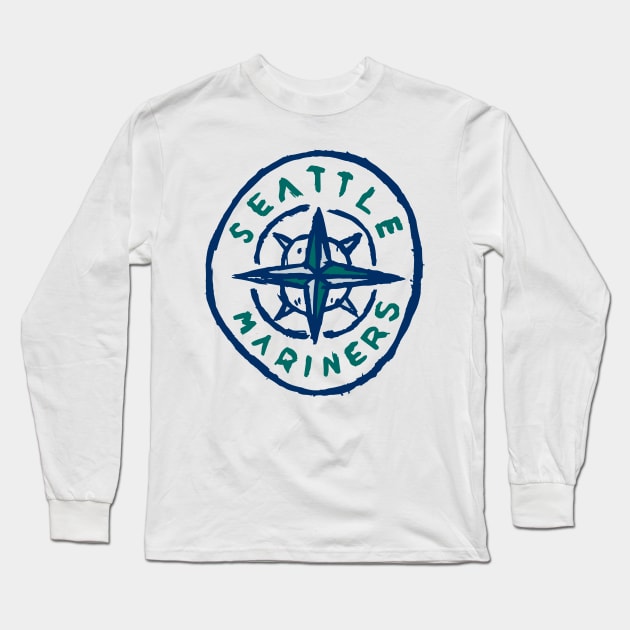 Seattle Marineeeers 02 Long Sleeve T-Shirt by Very Simple Graph